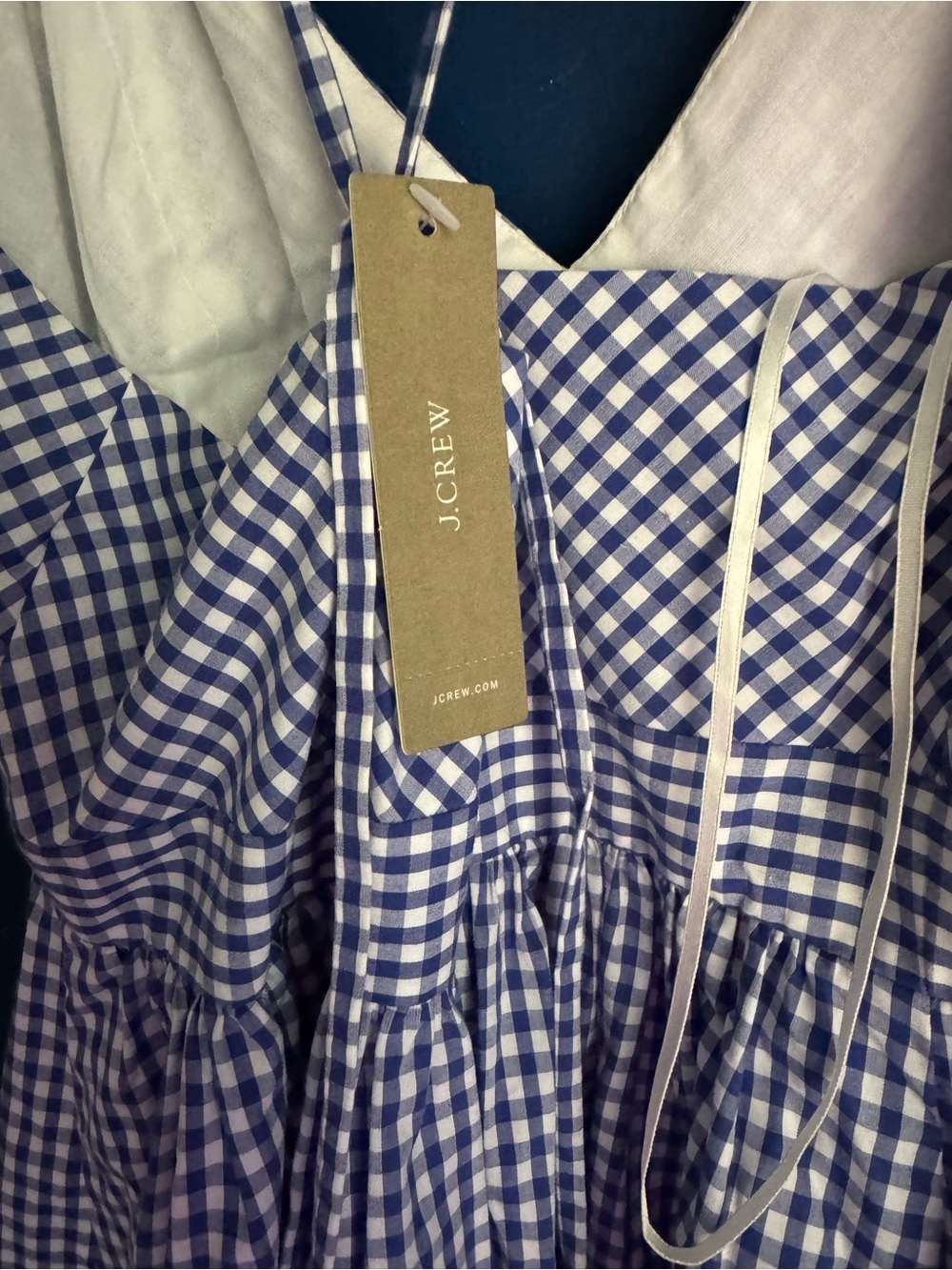 J. Crew Blue and White Gingham Maxi Skirt - Picture 3 of 4